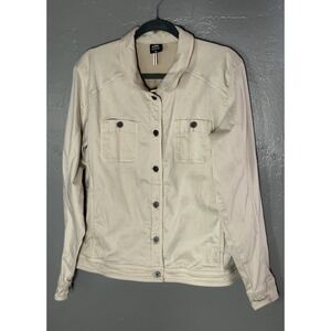 KUHL women's Tan Cotton Blend Button Up Jacket Size XL Gorp Core Hiking Camping